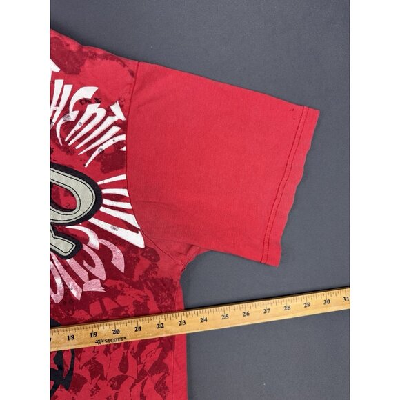 Vintage Y2K SouthPole AOP Red Shirt XL Streetwear Hype Art Logo Rare Hip Hop Art - Picture 15 of 16